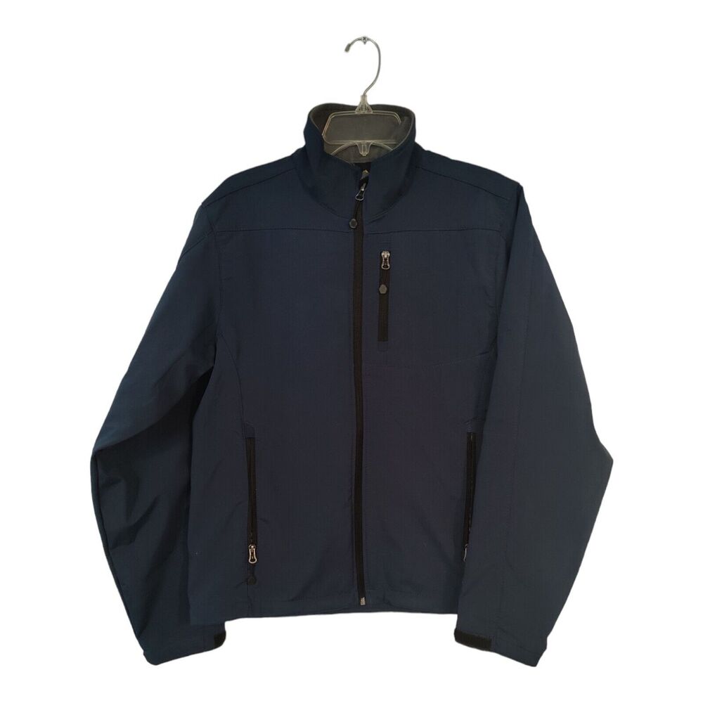 Windbreaker Fleece Lined Tahoe Pass Men's Blue Lightweight Jacket Size Medium M